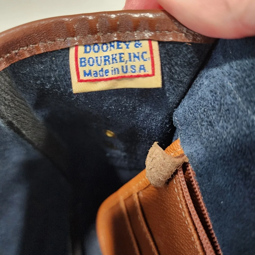 DOONEY & BOURKE VINTAGE PEBBLE LEATHER SATCHEL SHOULDER BAG